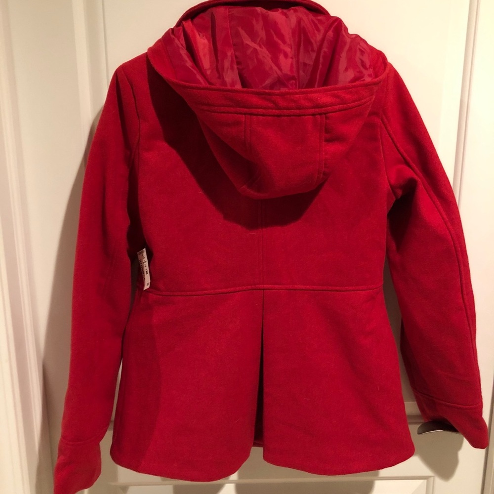 NWT-Red pea coat